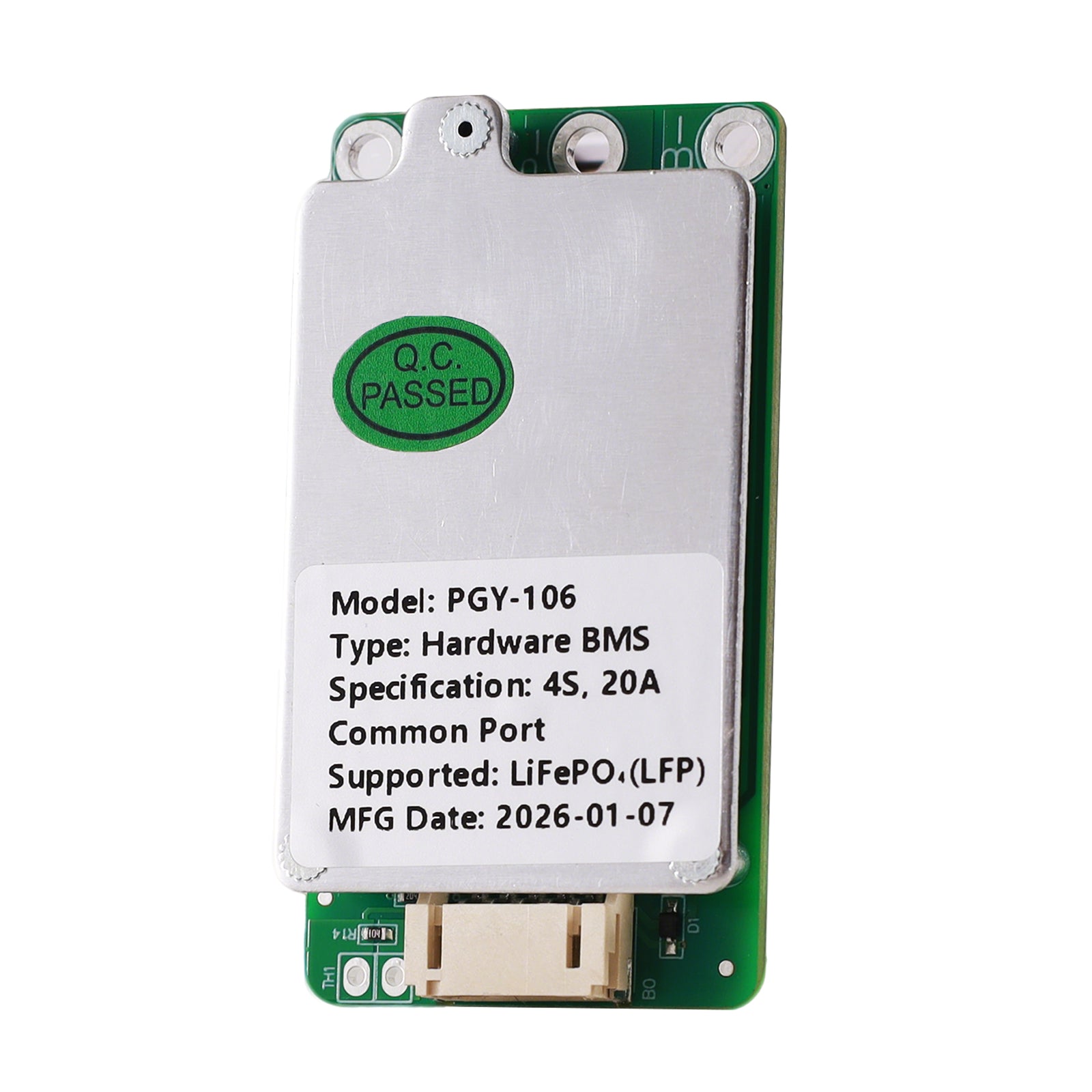 PGYBMS Hardware Protection Board PGY106 5A20A 4S LiFePO4 Power Management & Protection Module