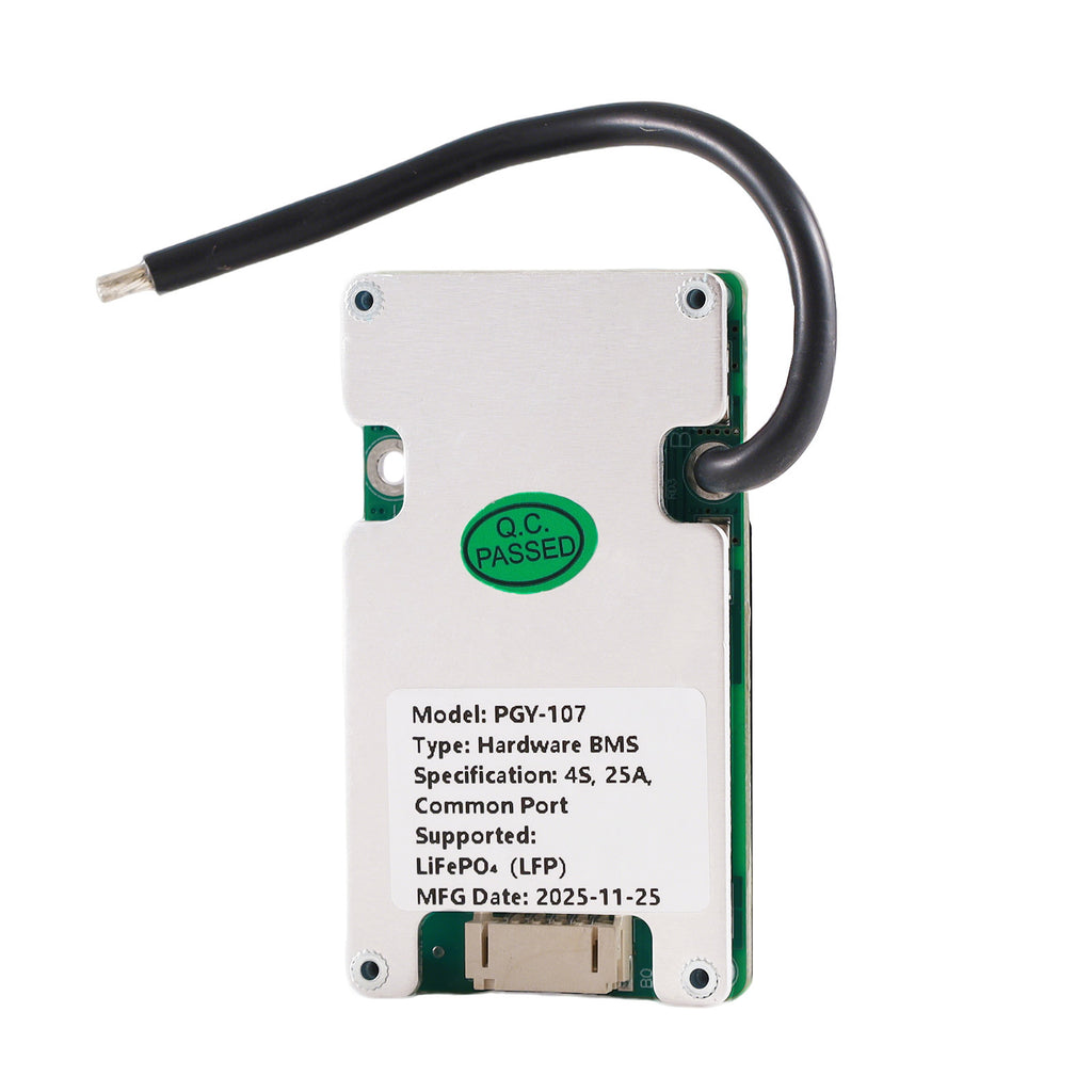 PGYBMS Hardware Protection Board PGY107 25A 4S LiFePO4 Power Management & Protection Module