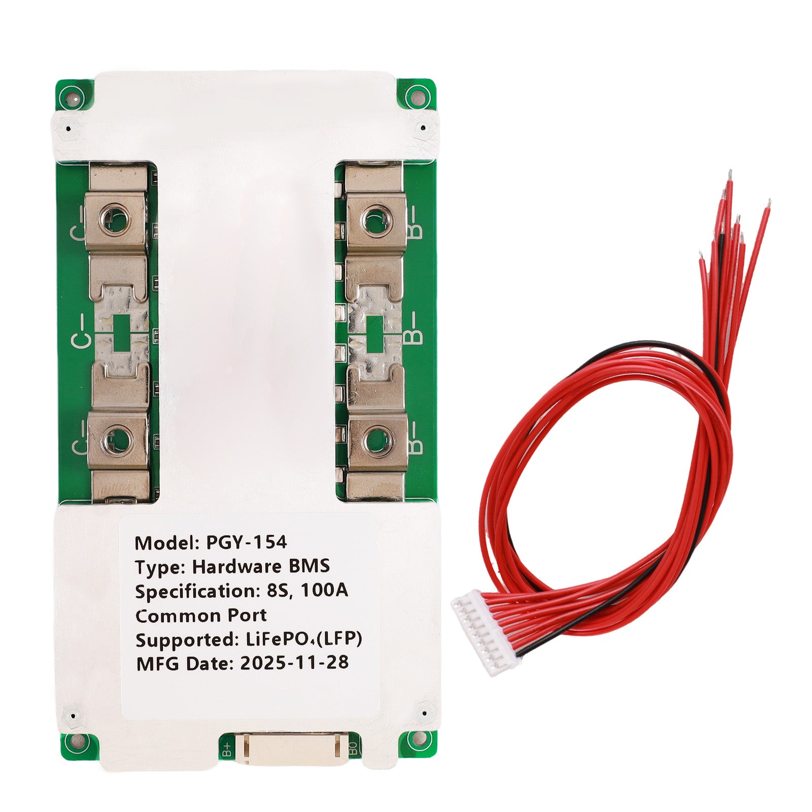 PGYBMS Hardware Protection Board PGY154 100A 6S 8S LiFePO4 Power Management & Protection Module