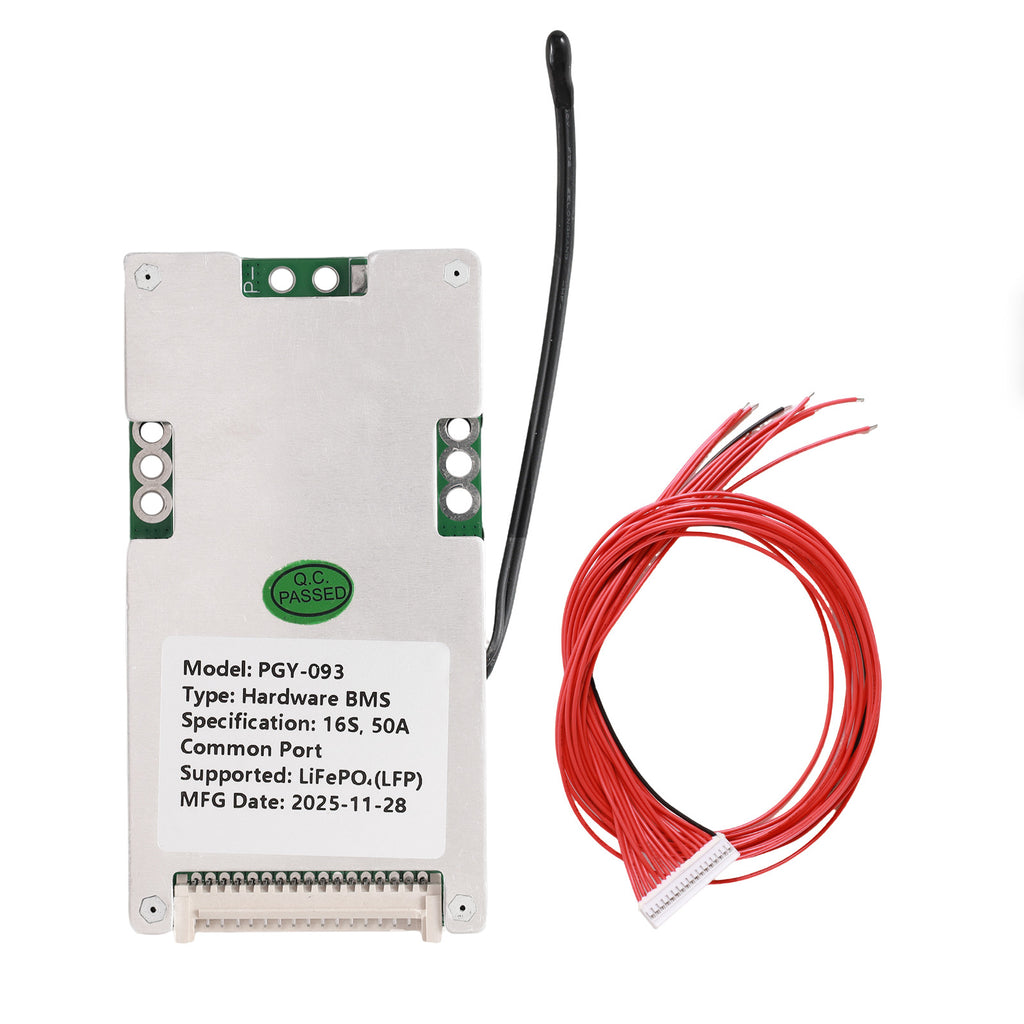 PGYBMS Hardware Protection Board PGY093 50A 16S LiFePO4 Power Management & Protection Module