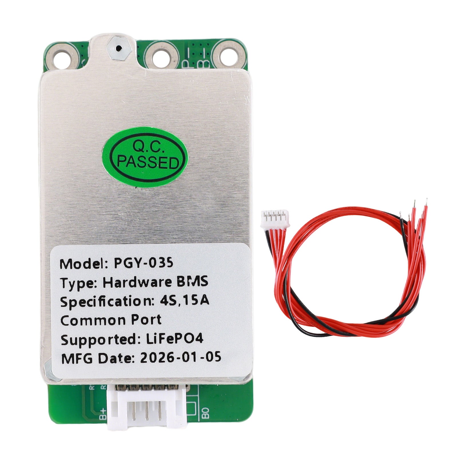PGYBMS Hardware Protection Board PGY035 15A 4S LiFePO4 Power Management & Protection Module