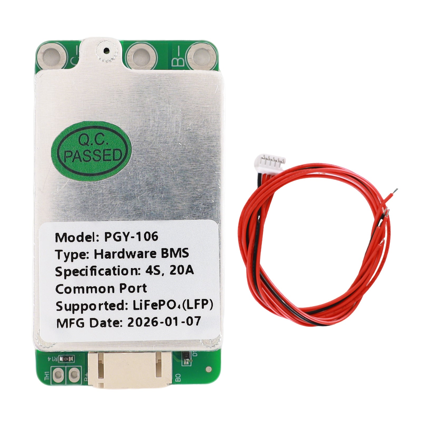 PGYBMS Hardware Protection Board PGY106 5A20A 4S LiFePO4 Power Management & Protection Module