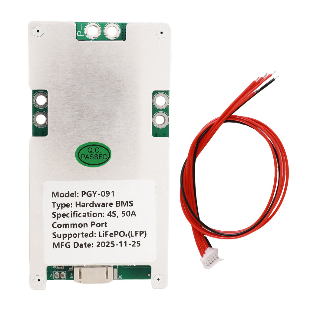 PGYBMS Hardware Protection Board PGY091 50A 4S LiFePO4 Power Management & Protection Module