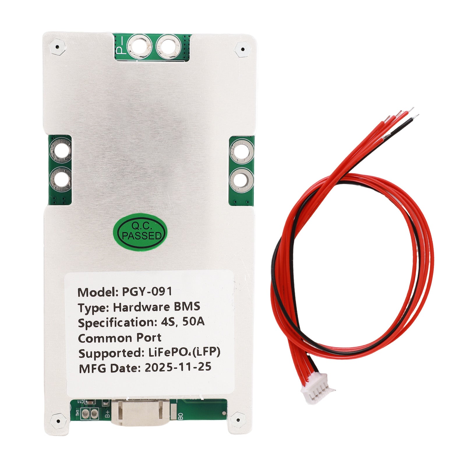 PGYBMS Hardware Protection Board PGY091 50A 4S LiFePO4 Power Management & Protection Module