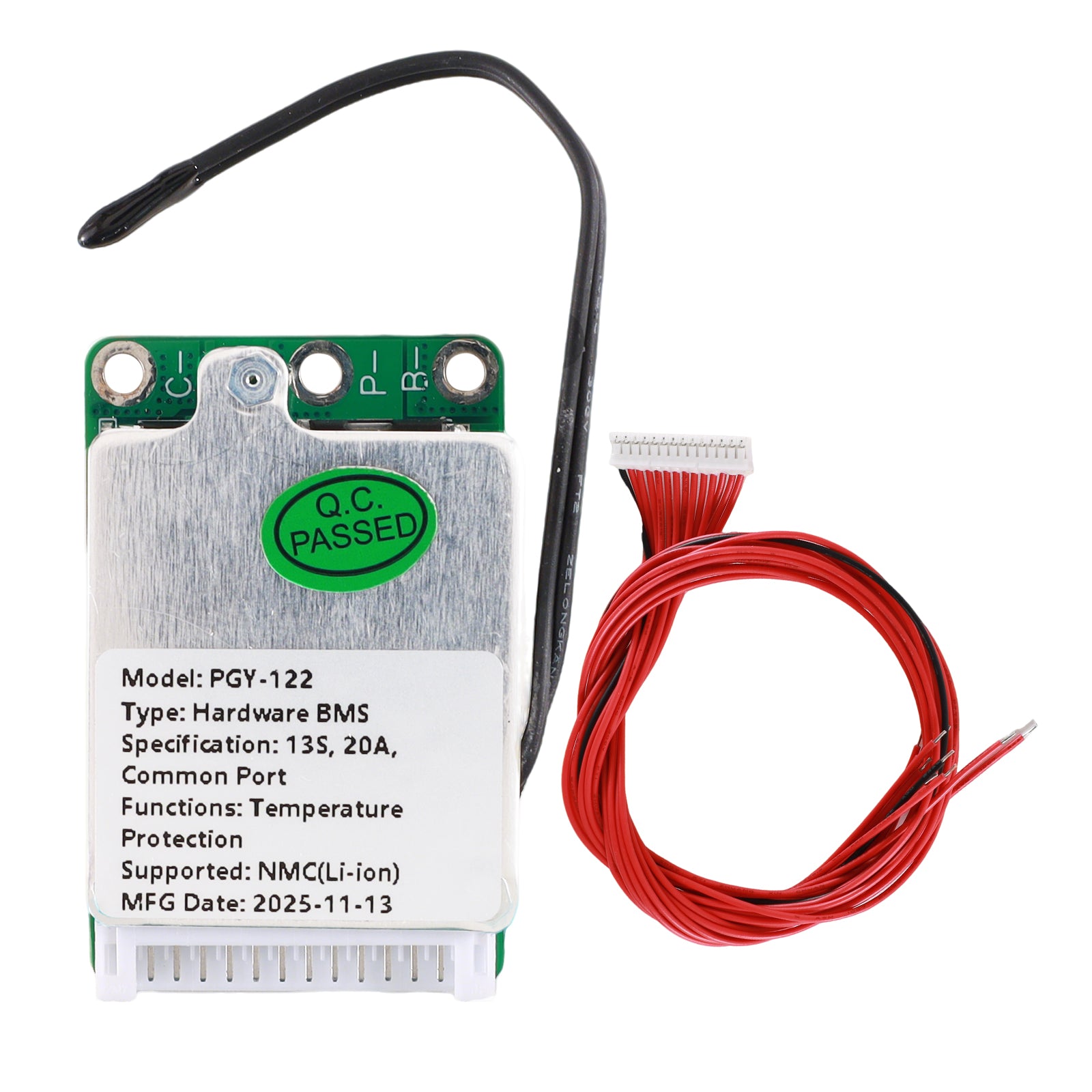 PGYBMS Hardware Protection Board PGY122 20A 13S Li-ion NMC Power Management & Protection Module