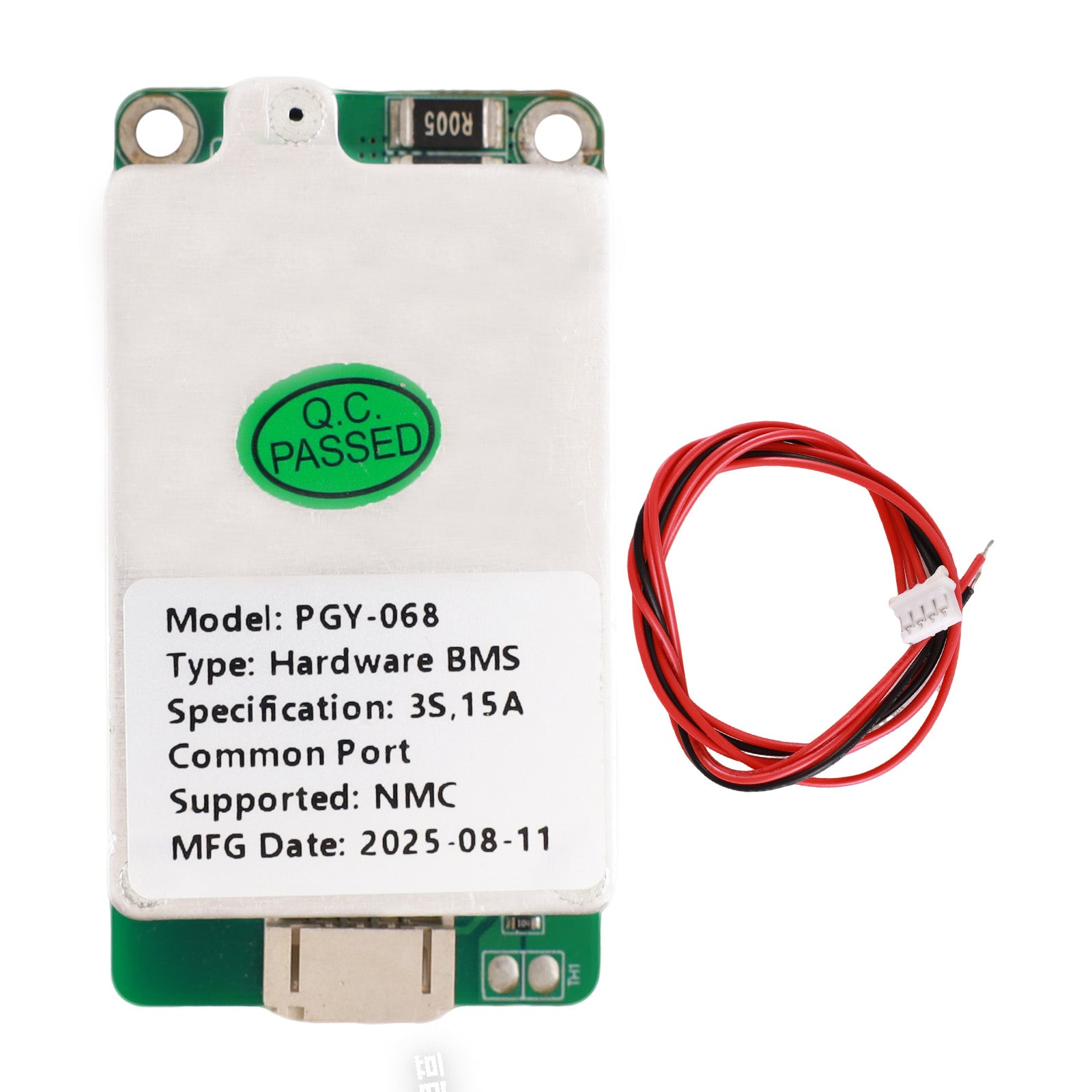 PGYBMS Hardware Protection Board PGY068 15A 3S Li-ion NMC Power Management & Protection Module
