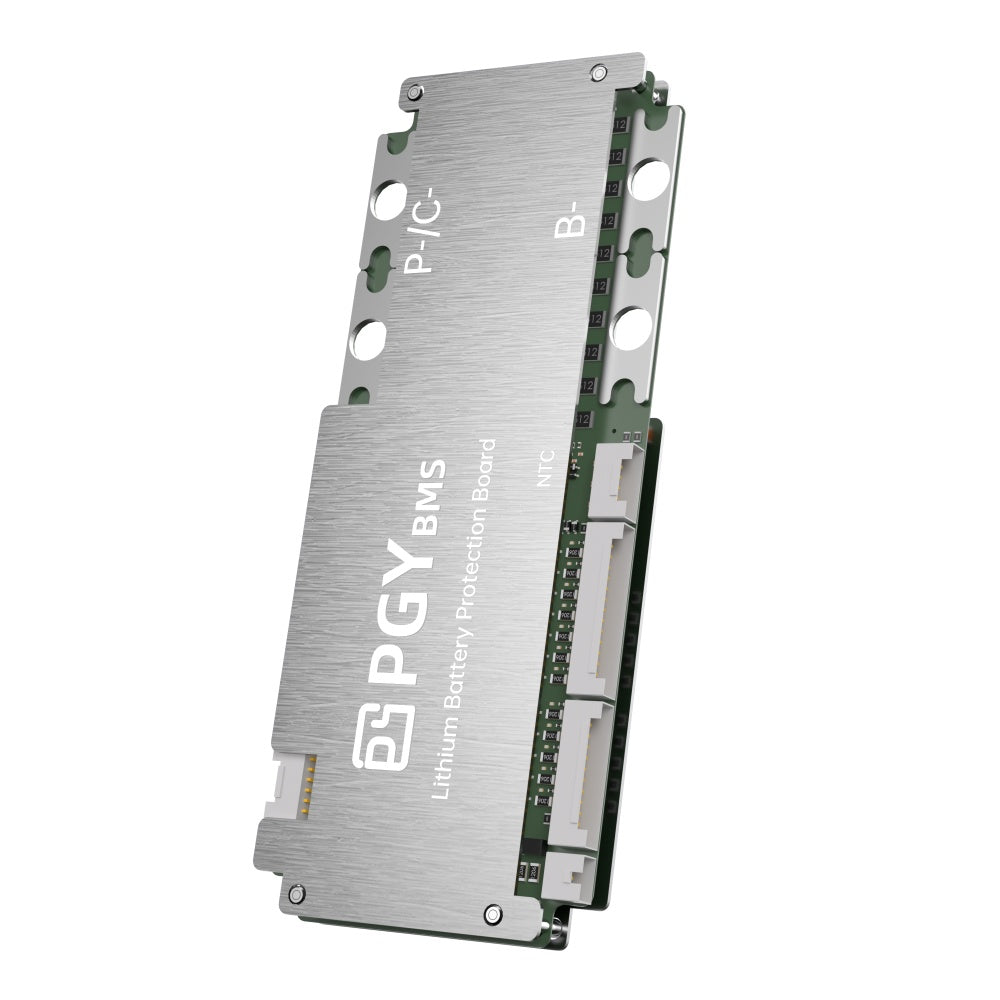 PGYBMS Protection Board Polished Silver for Lithium Battery Packs 8S–24S 40A–150A Battery Management and Protection Module (PGY157G)