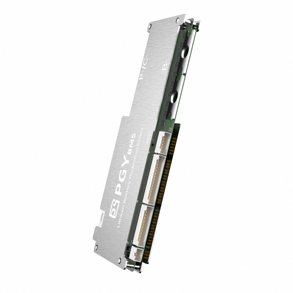 PGYBMS Protection Board Polished Silver for Lithium Battery Packs 8S–24S 40A–150A Battery Management and Protection Module (PGY157G)