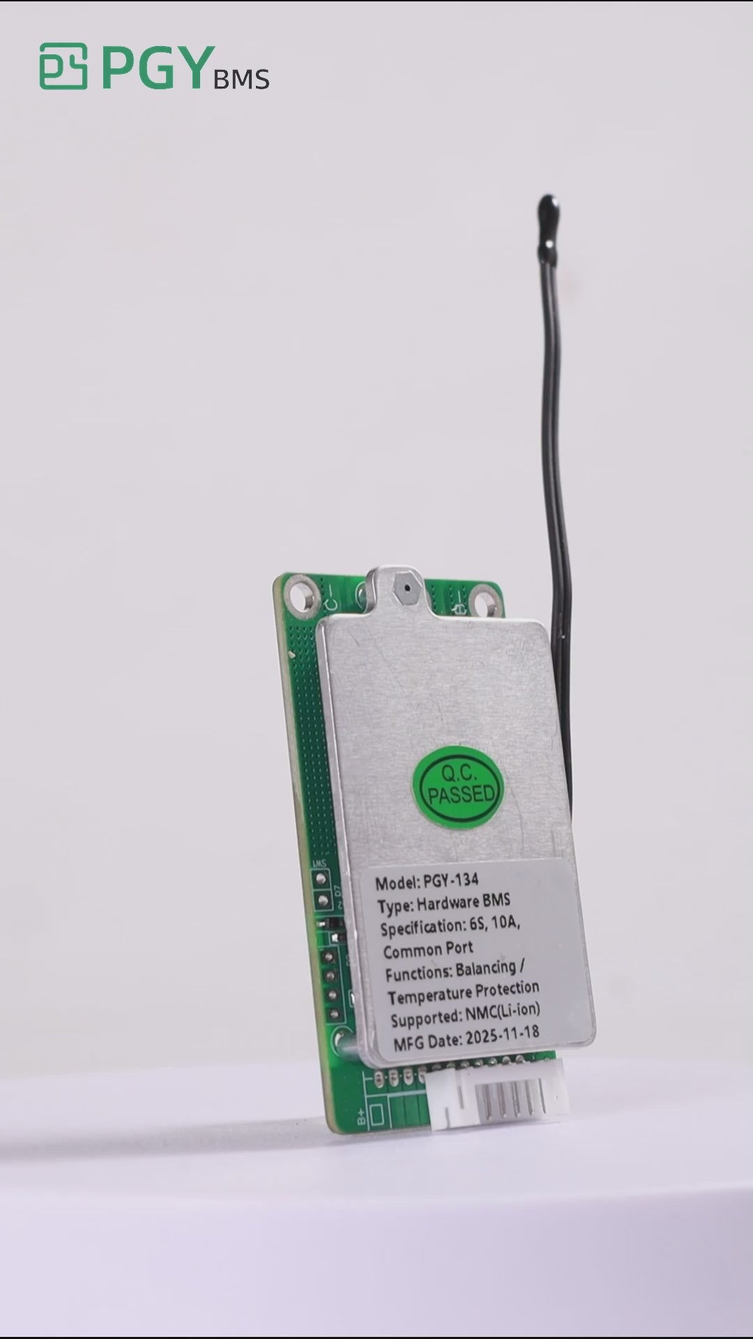 PGYBMS Hardware Protection Board PGY134 10A 6S Li-ion NMC Power Management & Protection Module