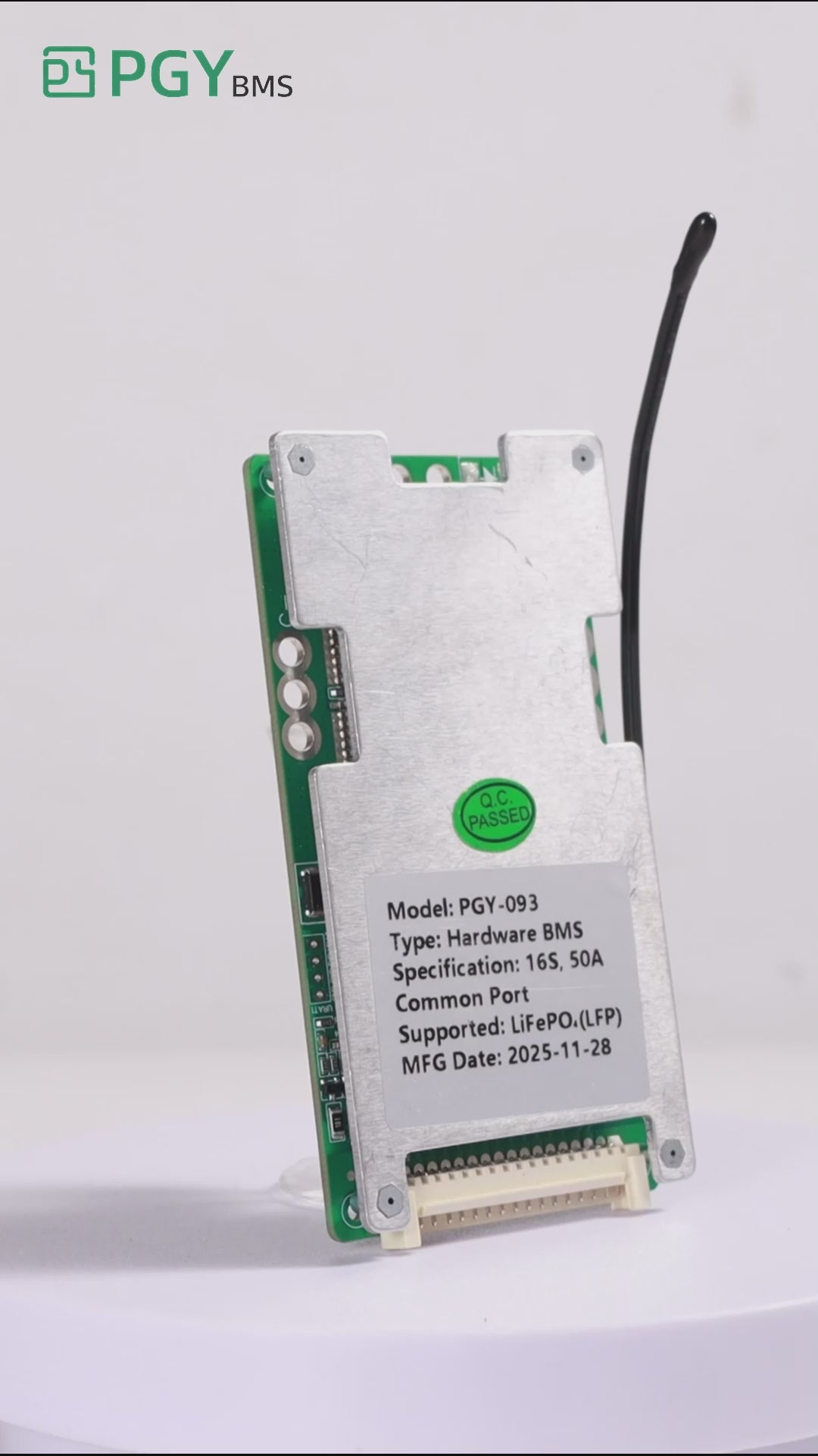 PGYBMS Hardware Protection Board PGY093 50A 16S LiFePO4 Power Management & Protection Module