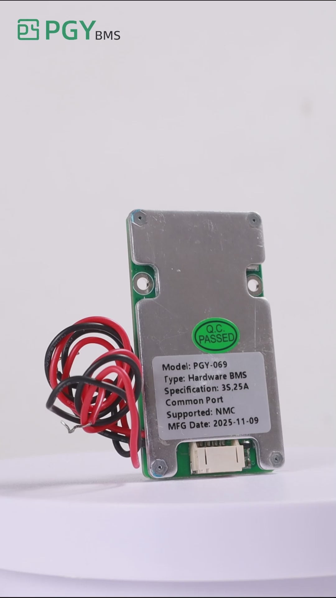 PGYBMS Hardware Protection Board PGY069 25A 3S Li-ion NMC Power Management & Protection Module
