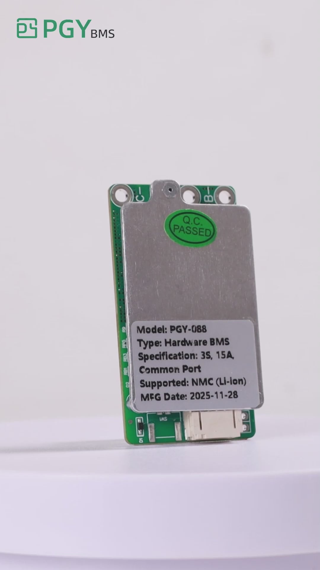 PGYBMS Hardware Protection Board PGY088 10A15A 3S Li-ion NMC Power Management & Protection Module