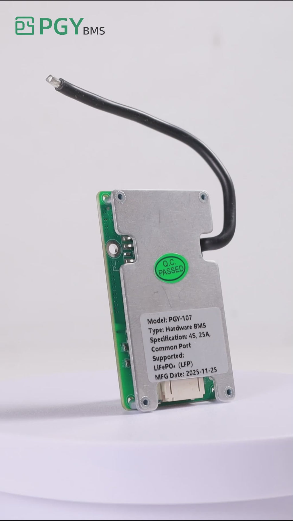 PGYBMS Hardware Protection Board PGY107 25A 4S LiFePO4 Power Management & Protection Module