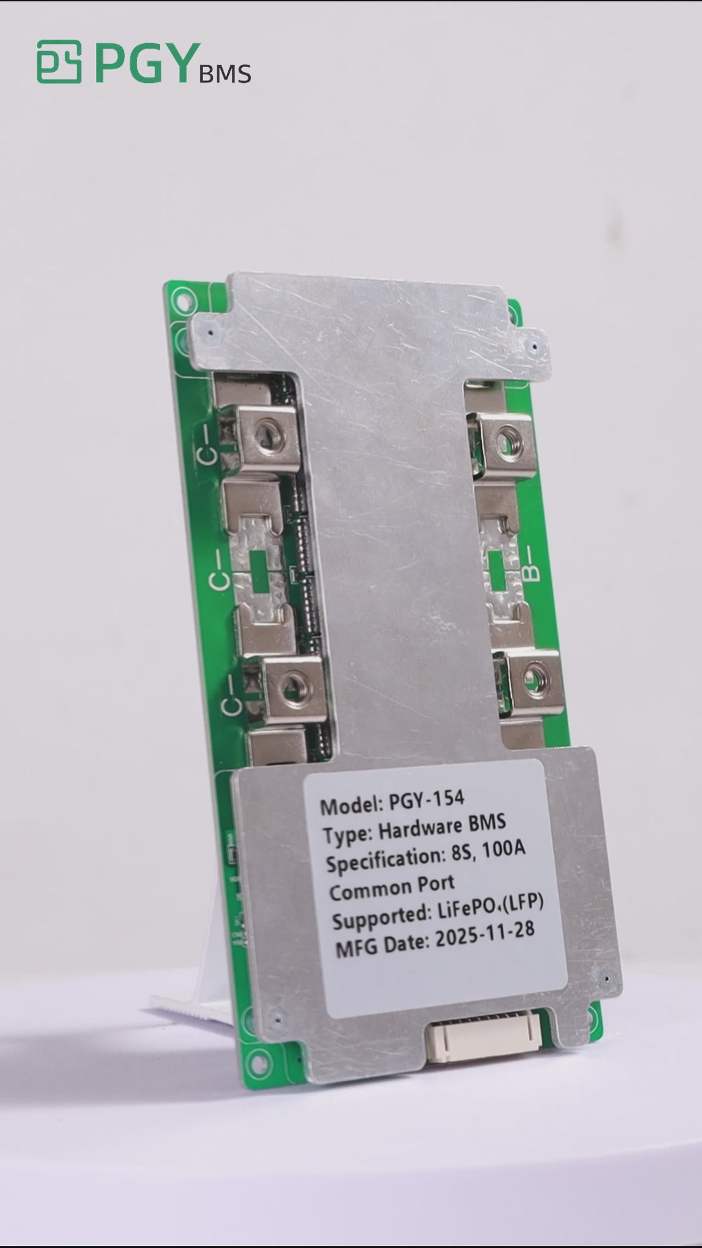 PGYBMS Hardware Protection Board PGY154 100A 6S 8S LiFePO4 Power Management & Protection Module