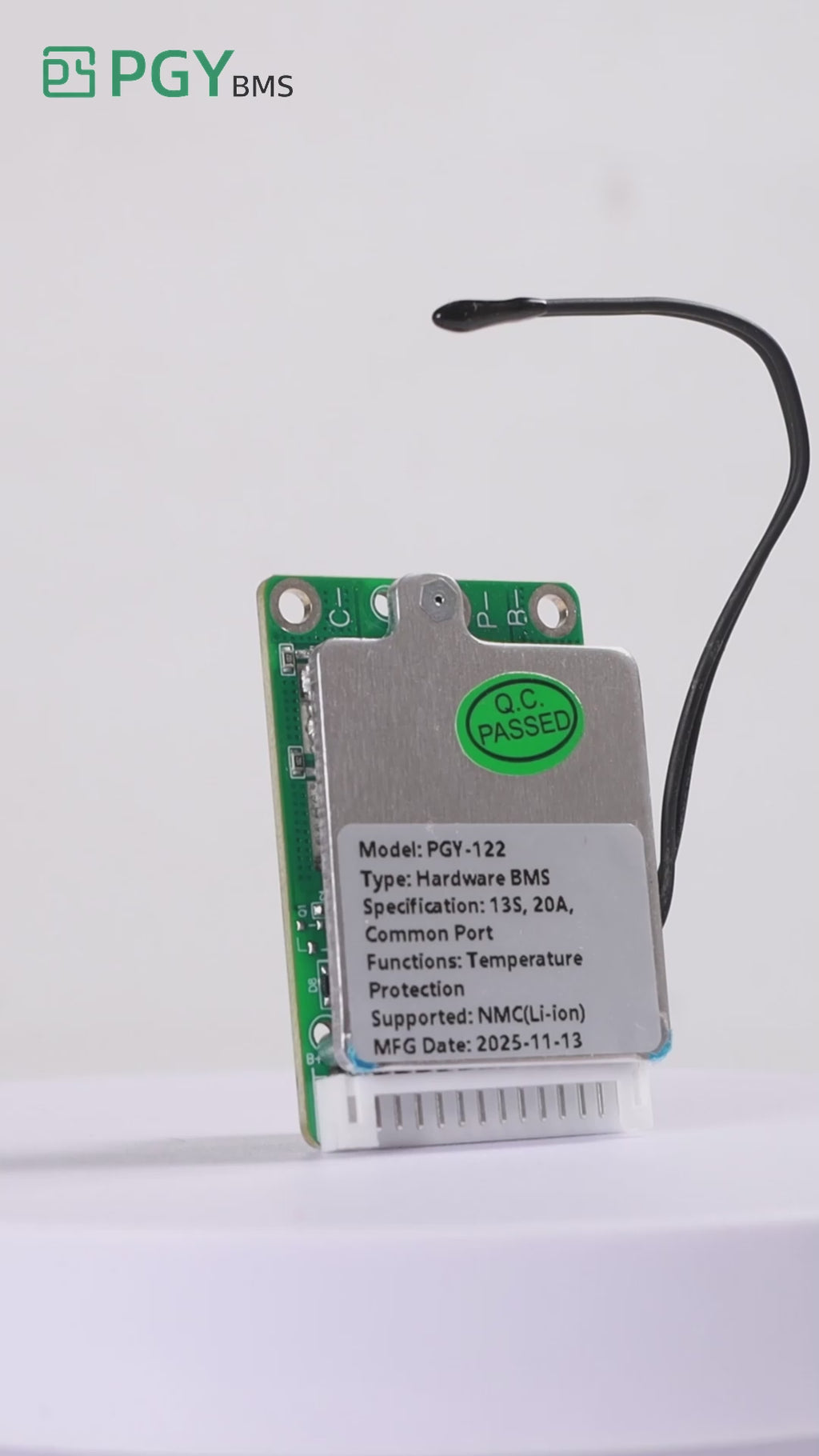 PGYBMS Hardware Protection Board PGY122 20A 13S Li-ion NMC Power Management & Protection Module