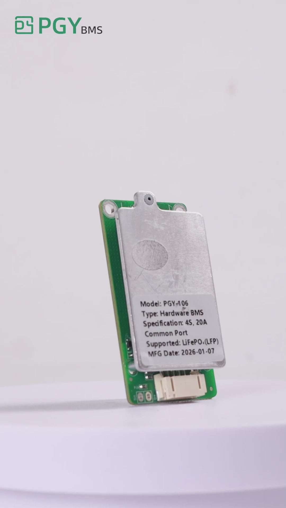 PGYBMS Hardware Protection Board PGY106 5A20A 4S LiFePO4 Power Management & Protection Module