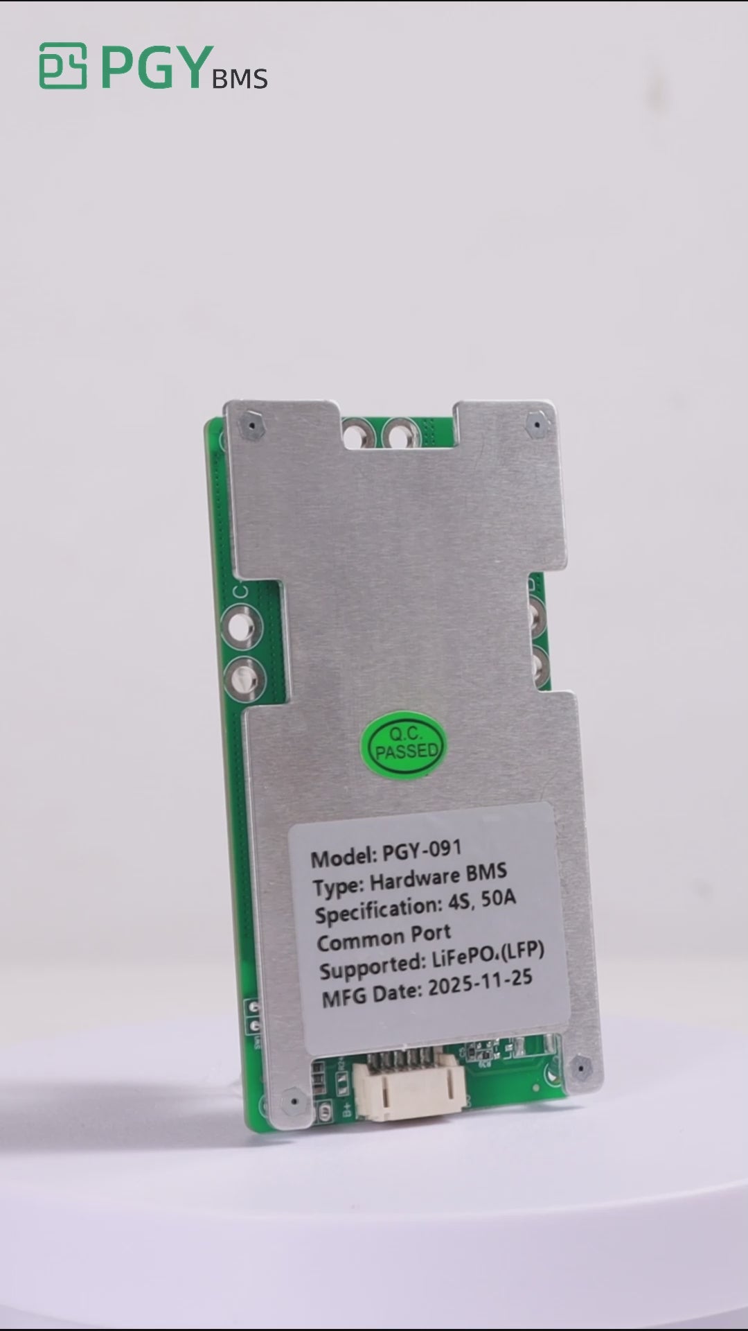 PGYBMS Hardware Protection Board PGY091 50A 4S LiFePO4 Power Management & Protection Module