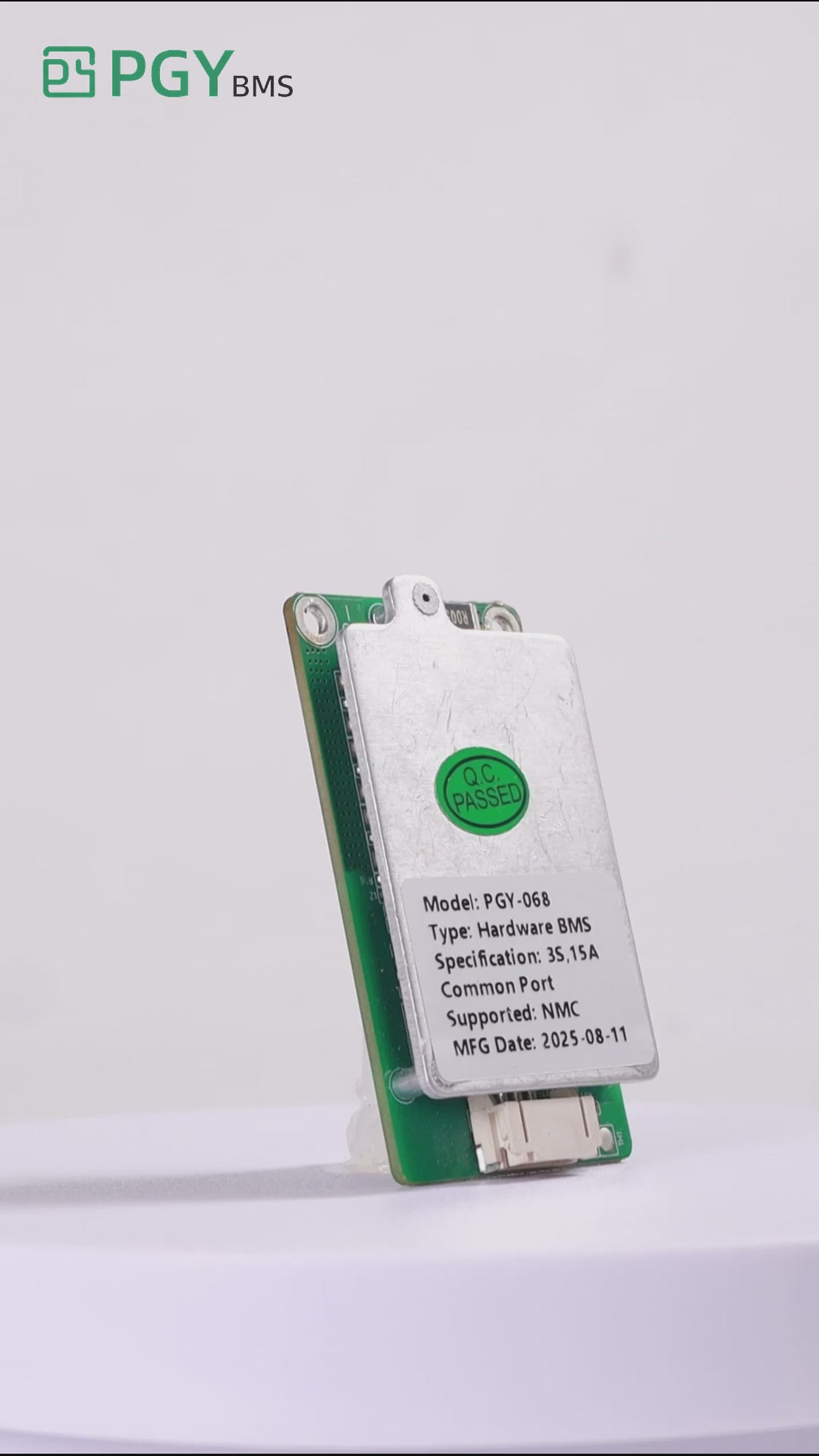 PGYBMS Hardware Protection Board PGY068 15A 3S Li-ion NMC Power Management & Protection Module